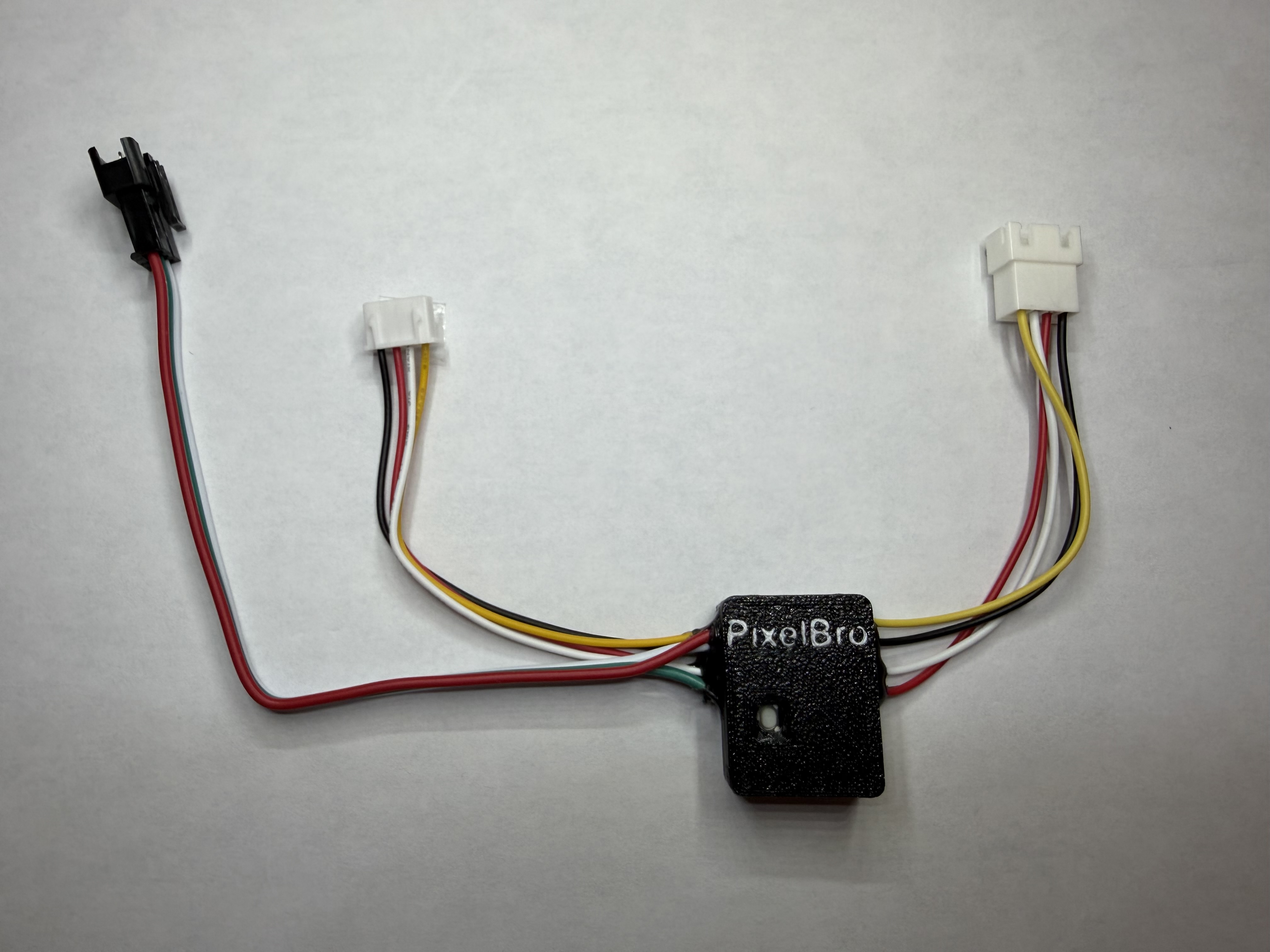 PixelBro84 controller with inline wiring harness and connectors